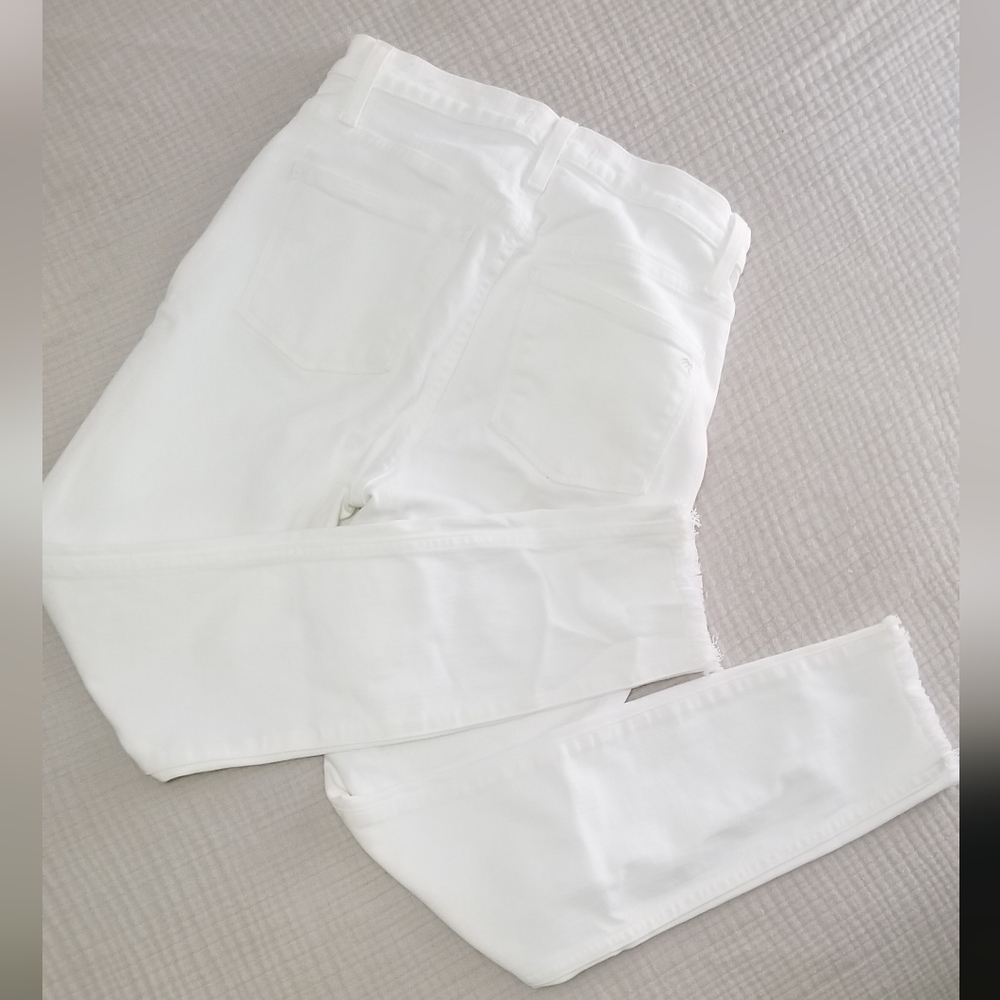 Madewell White 10" High-Rise Crop Skinny Jeans with Button-Fly - Picture 8 of 9